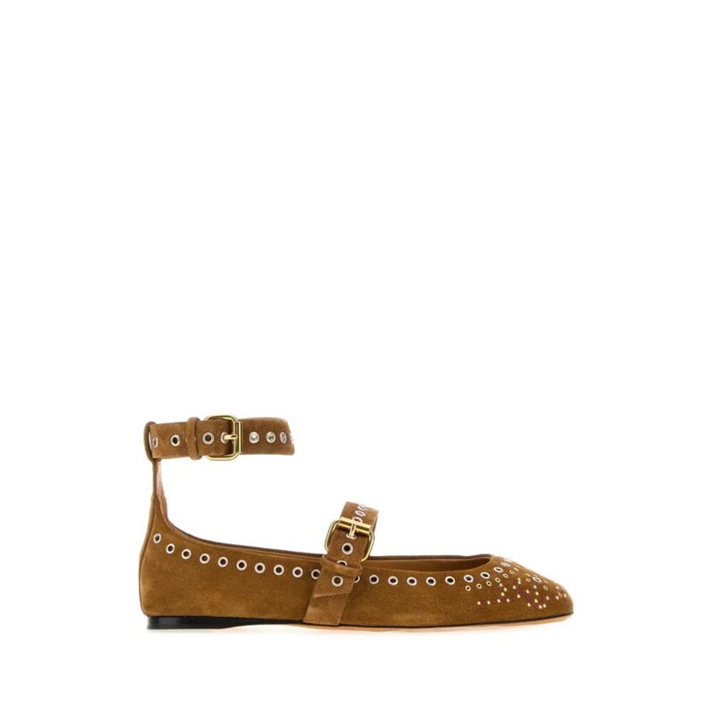 Isabel Marant Women Camel Suede Yzla Ballerinas